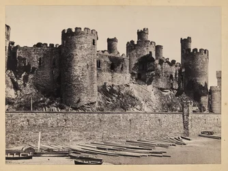 Conway Castle vanaf de beek