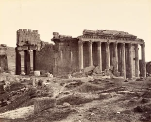 De Tempel van Jupiter, vanuit het noordoosten, Baalbek