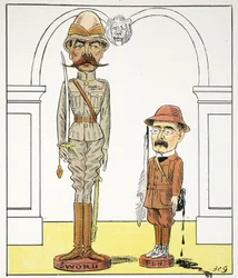 K, k, illustratie uit Het Struwwelpeter Alfabet, vers door Harold Begbie (1871-1929)