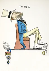 De Grote D, illustratie uit Het Struwwelpeter Alfabet, vers door Harold Begbie