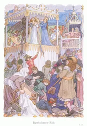 Bartholomew Fair (kleurenlitho)