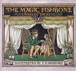 Ontwerp voorkant, van The Magic Fishbone pub.by Warne  Co, ca.1940 (kleurenlitho)