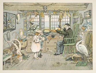 The Bird Stuffer, uit Four and Twenty Toilers, pub. 1900 (kleurenlitho)