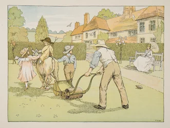 De tuinman, uit Vier en twintig zwoegers, pub. 1900 (kleurenlitho)