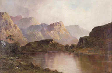 Meren en Bergen (olieverf op doek)