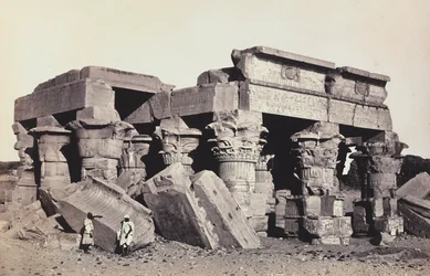 "Egypte en Palestina": ruïnes van de tempel van Sobek en Haroeri van Kom Ombo, Opper-Egypte