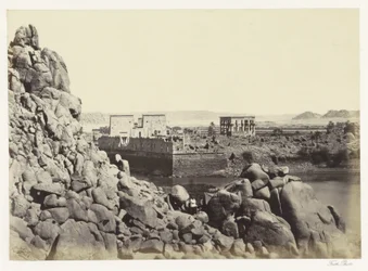 Gezicht op de zuidzijde van het eiland Philae