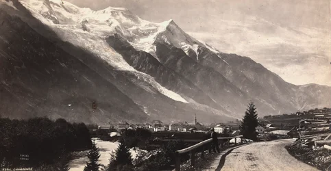 Panoramisch uitzicht op Chamonix-Mont Blanc, in Frankrijk
