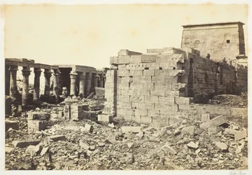 Uitzicht op het eiland Philae, 1857, gedrukt 1862