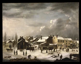 Winters tafereel in Brooklyn