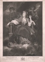 Mevrouw Siddons in de rol van de tragische muze