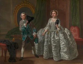 David Garrick en mevrouw Pritchard in Benjamin Hoadley