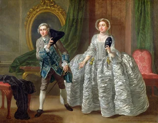 David Garrick en mevrouw Pritchard in 