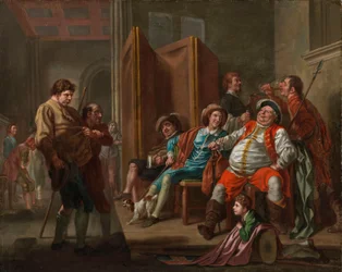 Falstaff werft rekruten uit Shakespeares „Hendrik IV”, deel II, akte III