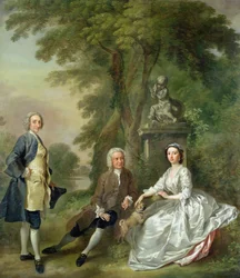 Jonathan Tyers (d.1767) en zijn dochter Elizabeth, en haar echtgenoot John Wood, c.1750-52
