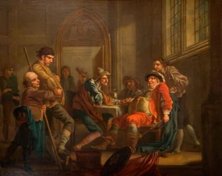 Sir John Falstaff werft rekruten, 1765