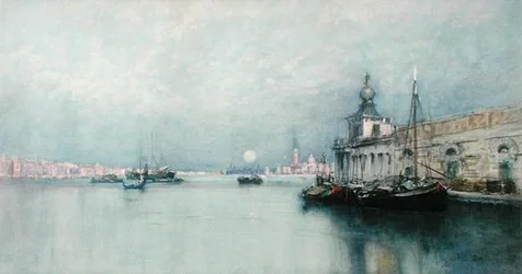 Maanopkomst aan het Canal Grande