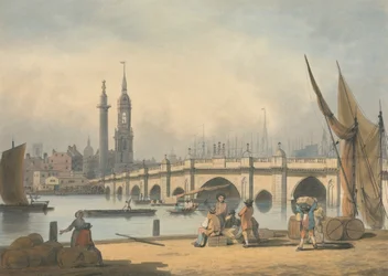 Londen Brug en Het Monument