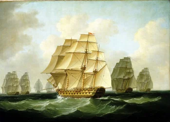 Episodes van de Napoleontische oorlogen (1803-1815): De achtervolgingen geleid door Richard Strachan, bij Kaap Ortegal (Spanje), 4 november