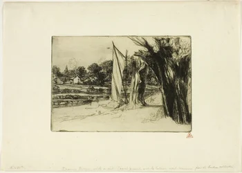 Thames Ditton met een zeil
