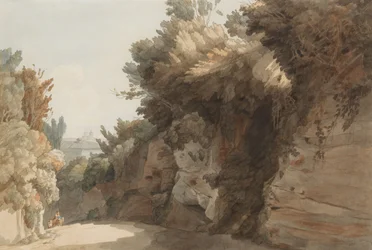 Een uitzicht nabij de Arco Scuro, richting de Villa Medici, Rome