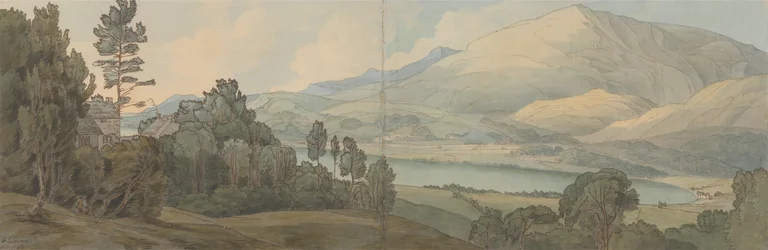 Gezicht op het Conistonmeer, Lancashire