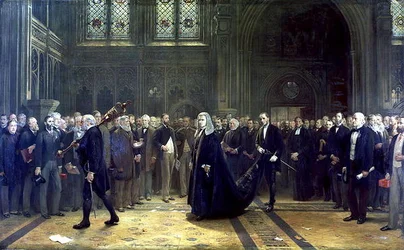 De processie van de spreker in 1881