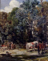 A Rest during the Hunt (Een pauze tijdens de jacht / Un alto en la montería)