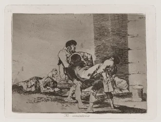 Naar de begraafplaats, Plaat 56 uit Los desastres de la guerra