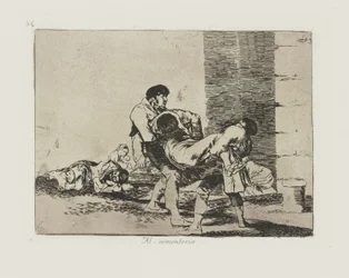 Naar de begraafplaats, pl. 56 uit de serie Los desastres de la guerra (De rampen van de oorlog)