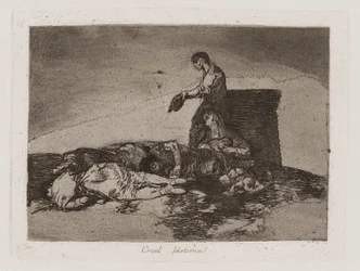 Cruel lástima! (Wrede Vertelling van Ellende!), Plaat 48 uit Los desastres de la guerra (De Rampen van de Oorlog)