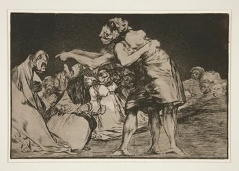 Disparate matrimonial (Huwelijksdwaasheid), pl. 7 uit de serie Los proverbios