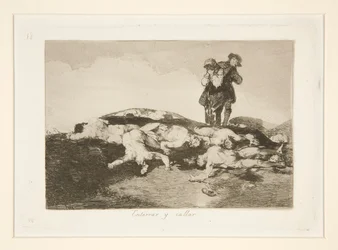 Enterrar y callar, plaat 18 uit Los desastres de la guerra