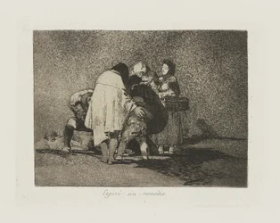Espiré sin remedio. (Er Was Niets Aan Te Doen en Hij Stierf.), pl. 53 uit de serie Los desastres de la guerra (De Rampen van de Oorlog)