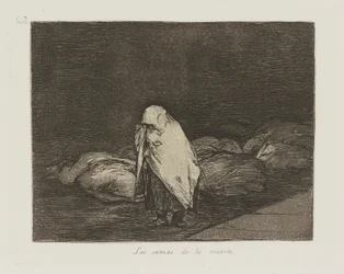 Las camas de la muerte. (De bedden van de dood.), pl. 62 uit de serie Los desastres de la guerra (De rampen van de oorlog)