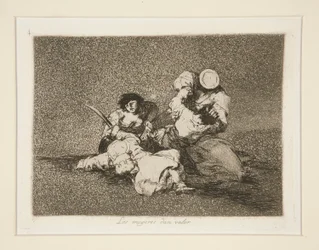 Las mugeres [sic] dan valor (De Vrouwen Geven Moed), pl. 4 uit Los desastres de la guerra (De Rampen van de Oorlog)