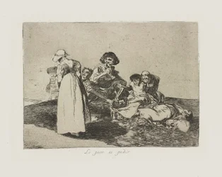 Het ergste is bedelen, pl. 55 uit de serie Los desastres de la guerra (De Rampen van de Oorlog)