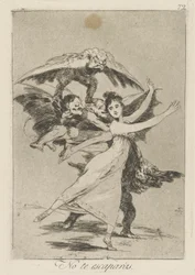 No te escaparás. (Je zult niet ontsnappen.), pl. 72 uit de serie Los caprichos