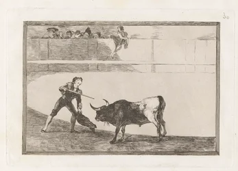 Pedro Romero die de stilstaande stier doodt