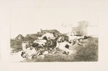 Plaat 22 uit De Rampen van de Oorlog Los Desastres de la Guerra: Nog erger. Tanto y ..., 1810