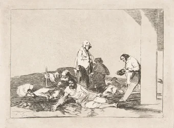 Plaat 58 uit De Rampen van de Oorlog: Het heeft geen zin om te huilen..., 1811-12