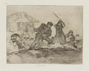 Populacho, pl. 28 uit de serie Los desastres de la guerra