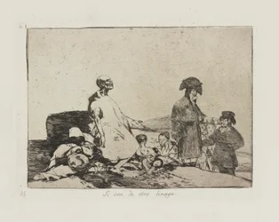 Si son de otro linage. (Misschien zijn ze van een ander ras.), pl. 61 uit de serie Los desastres de la guerra (De rampen van de oorlog)