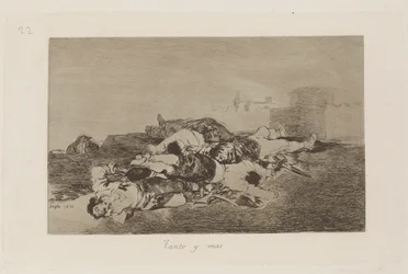 Tanto y mas (Nog erger), plaat 22 uit Los desastres de la guerra (De rampen van de oorlog)