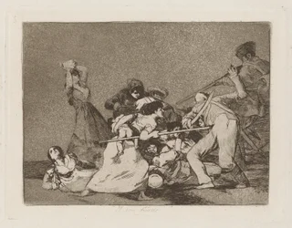 Y son fieras (En ze zijn als wilde beesten), pl. 5 uit de serie Los desastres de la guerra (De rampen van de oorlog)