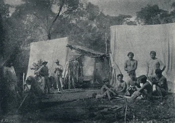 Guaranys bezoeken een kamp, 1895