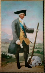 Karel III in jachtkostuum (schilderij op doek)