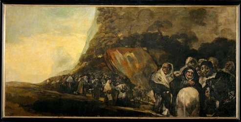 Bedevaart naar de bron van Sint Isidore (schilderij op doek)