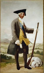 Portret van Karel III en jager