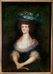 Koningin Maria Luisa Teresa van Parma, koningin van Spanje en echtgenote van Karel IV (schilderij op doek)